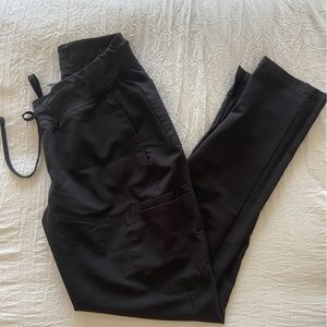 Mandala Size Small 6 Pocket Slim Pants Black Scrubs